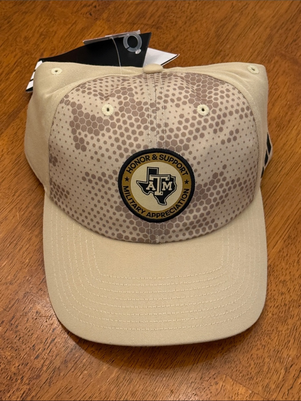 adidas Beige Camo Honor & Support Military Appreciation Cap Texas A&M